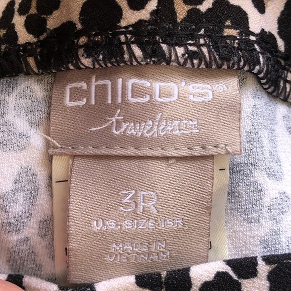 New with Tags! Chico's Travelers Collection Cheetah Charm Crepe Stretch Pant - Picture 7 of 15
